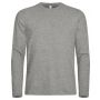 Clique Premium Fashion-T langærmet T-shirt til mænd - Gråmeleret