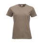 Clique Classic bomulds T-shirt til kvinder - Caffe Latte