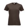 Clique Classic bomulds T-shirt til kvinder - Dark Mocca