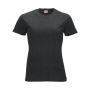 Clique Classic bomulds T-shirt til kvinder - Anthracite meleret