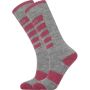 ZigZag 2-pack skistrømper med uld til jr. - Red Violet