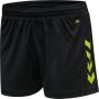 Hummel hmlCORE XK POLY SHORTS til kvinder - BLACK/LIME POPSICLE