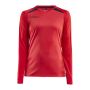 Craft Pro Control Impact Langærmet T-shirt til kvinder - Bright Red/Black