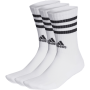 Adidas 3-Stripes 3-pack Tennissokker - Hvid/Sort