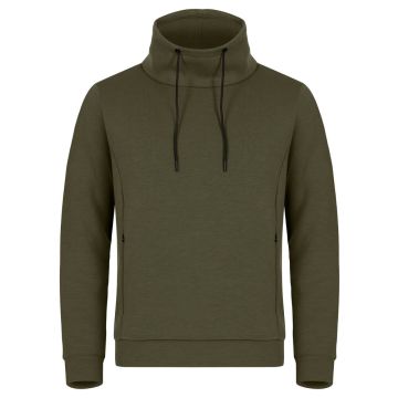 Clique Hobart sweatshirt med høj krave til mænd - Fog Green