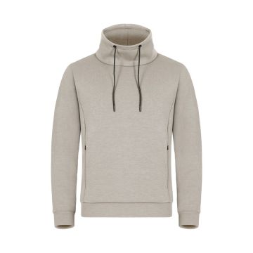 Clique Hobart sweatshirt med høj krave til mænd - Stone