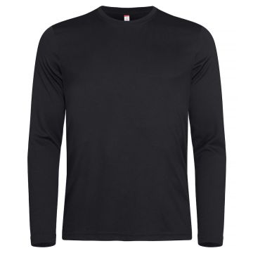Clique Basic Active langærmet T-shirt til mænd - Sort