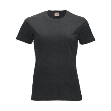 Clique Classic bomulds T-shirt til kvinder - Anthracite meleret