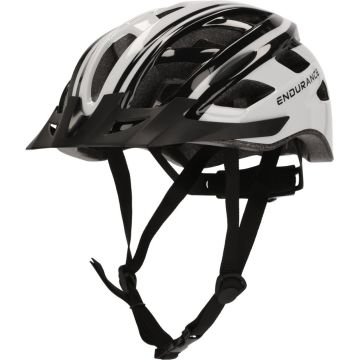 Endurance Eddie Cycling Helmet - Sort/Hvid
