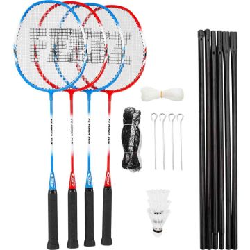 FZ Forza badmintonsæt m. 4 ketchere, net og fjerbolde