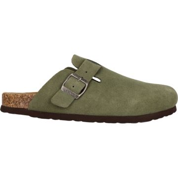 Cruz Corwin Leather Cork Clog - Deep Lichen Green