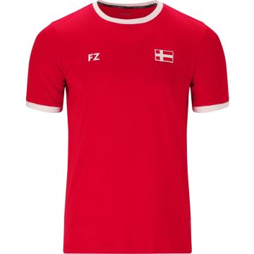 Forza Badminton t-shirt med DK flag til mænd  - Rød