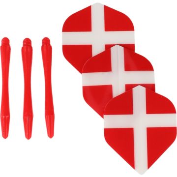 Rezo Flights and Nylon Shafts Set - DK Flag