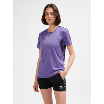 Hummel hmlAUTHENTIC PL JERSEY S/S til kvinder - PURPLE/ASPHALT