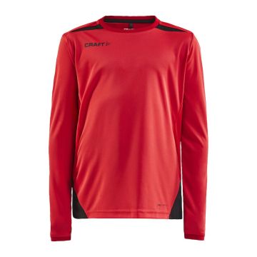 Craft Pro Control Impact Langærmet t-shirt til børn - Bright Red/Black