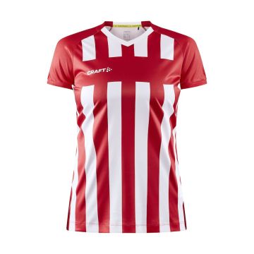 Craft Progress 2.0 Stripe Jersey til kvinder - Bright Red/White