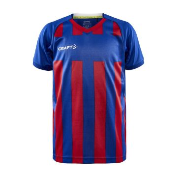 Craft Progress 2.0 Stripe Jersey til børn - Club Cobolt/Bright Red