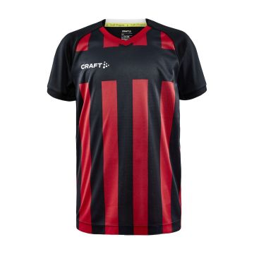 Craft Progress 2.0 Stripe Jersey til børn - Black/Bright Red