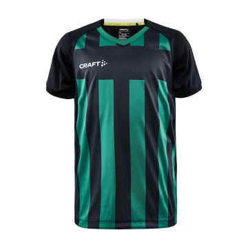 Craft Progress 2.0 Stripe Jersey til børn - Black/Team Green