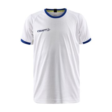 Craft Progress 2.0 Graphic Jersey til børn - White/Club Cobolt