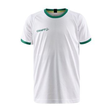 Craft Progress 2.0 Graphic Jersey til børn - White/Team Green