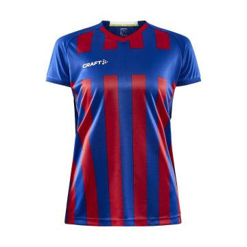 Craft Progress 2.0 Stripe Jersey til kvinder - Club Cobolt/Bright Red