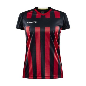 Craft Progress 2.0 Stripe Jersey til kvinder - Black/Bright Red