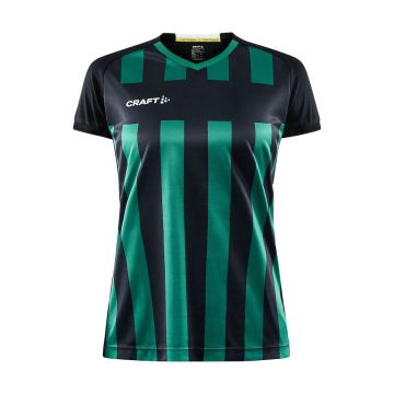 Craft Progress 2.0 Stripe Jersey til kvinder - Black/Team Green