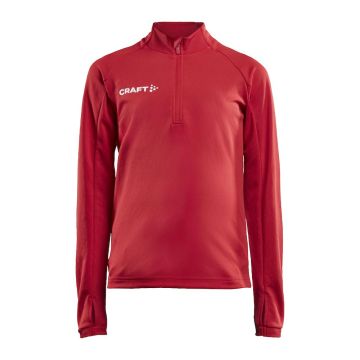 Craft Evolve Halfzip mellemlagstrøje til børn - Bright Red