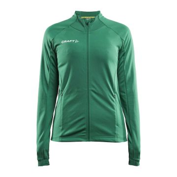 Craft Evolve Full Zip mellemlagsjakke til kvinder - Team Green