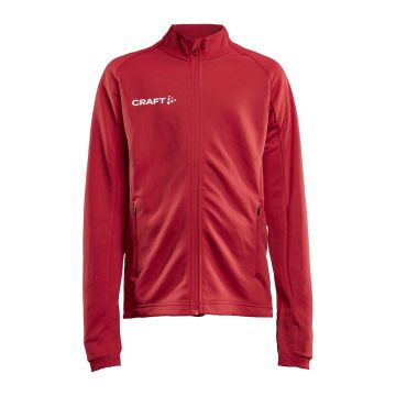 Craft Evolve Full Zip mellemlagsjakke til børn - Bright Red