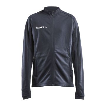 Craft Evolve Full Zip mellemlagsjakke til børn - Asphalt