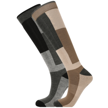 Whistler 2 pack Skistrømper med Uld -  Fallen Rock