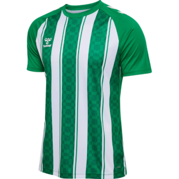 Hummel Match Striped Spilletrøje til voksne - Grøn/Hvid