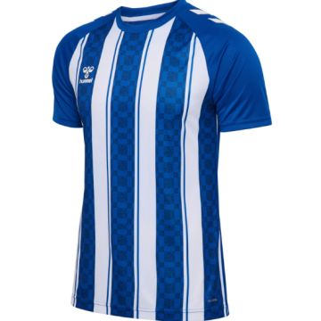 Hummel Match Striped Spilletrøje til børn - Blå/Hvid