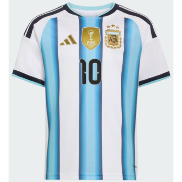 Adidas Argentina 26/27 Hjemmebanetrøje med Messi tryk - Junior