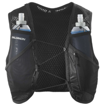 Salomon Active Skin 4L - Løbevest m. 2x 500ml Vandflasker - Sort