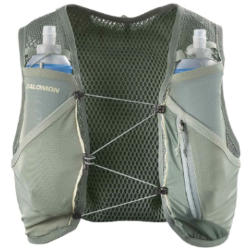 Salomon Active Skin 4L - Løbevest m. 2x 500ml Vandflasker - Laurel Wreath