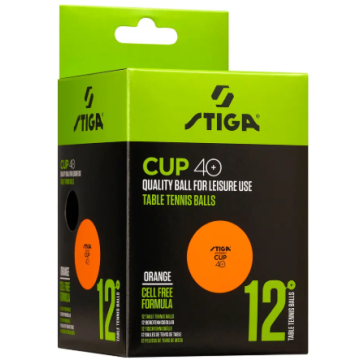 Stiga Cup 40 Orange Bordtennisbolde - 12pak