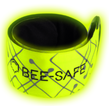 Bee-Safe LED Click Refleksbånd m. lys - Lime