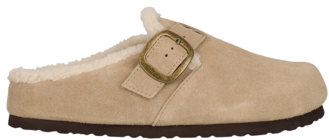 NOU Sama Weam Leather Cork Clog til kvinder Timber Wolf - 39 - Sand