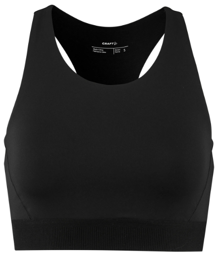 Craft Wool Hybrid Sport's BH til kvinder - X-Large - Sort